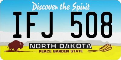 ND license plate IFJ508
