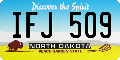 ND license plate IFJ509