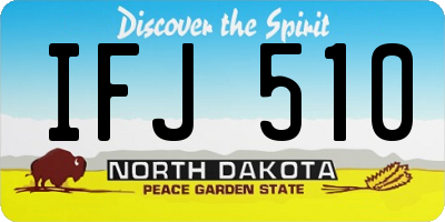 ND license plate IFJ510