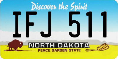 ND license plate IFJ511