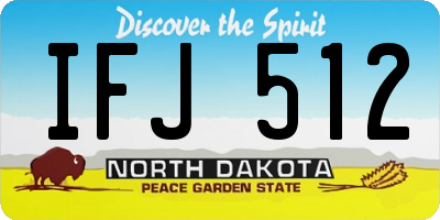 ND license plate IFJ512