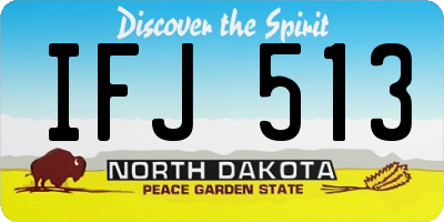ND license plate IFJ513