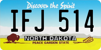 ND license plate IFJ514