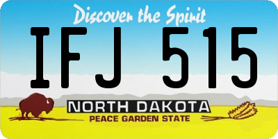 ND license plate IFJ515