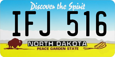 ND license plate IFJ516
