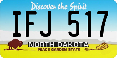 ND license plate IFJ517