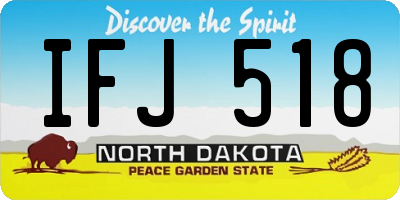 ND license plate IFJ518
