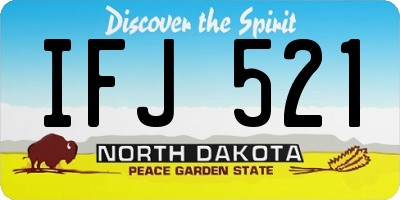 ND license plate IFJ521