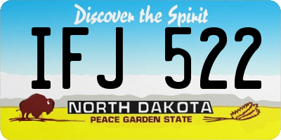 ND license plate IFJ522