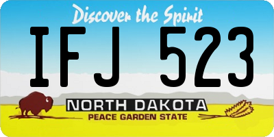 ND license plate IFJ523