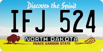 ND license plate IFJ524