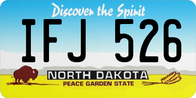 ND license plate IFJ526