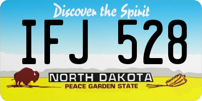 ND license plate IFJ528
