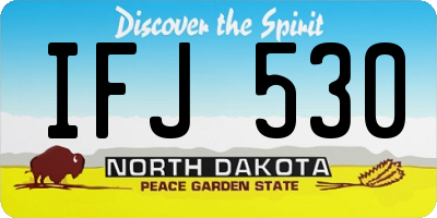 ND license plate IFJ530