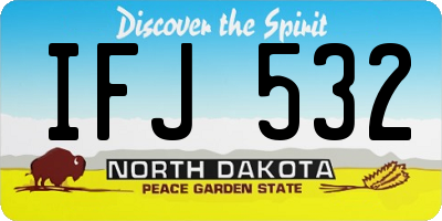 ND license plate IFJ532