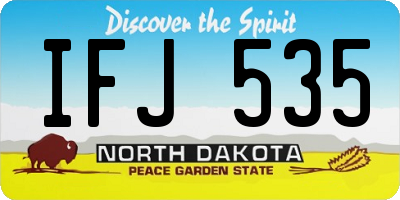 ND license plate IFJ535
