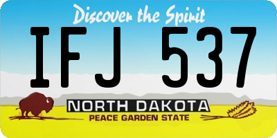 ND license plate IFJ537