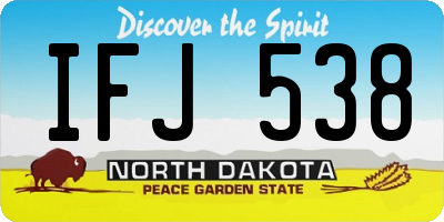 ND license plate IFJ538