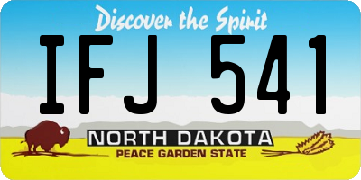 ND license plate IFJ541