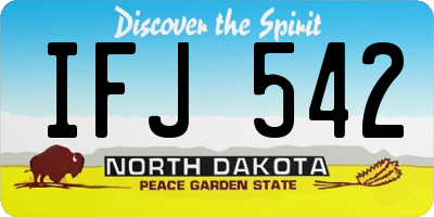 ND license plate IFJ542