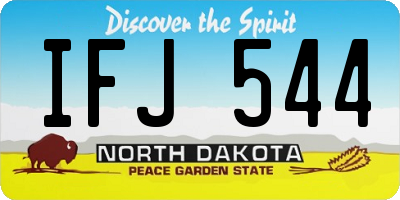 ND license plate IFJ544