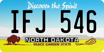 ND license plate IFJ546