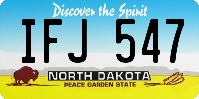ND license plate IFJ547