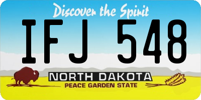 ND license plate IFJ548