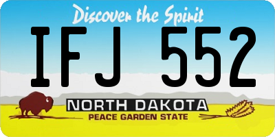 ND license plate IFJ552