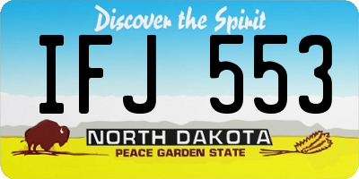 ND license plate IFJ553