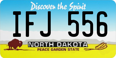 ND license plate IFJ556
