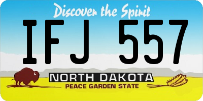 ND license plate IFJ557