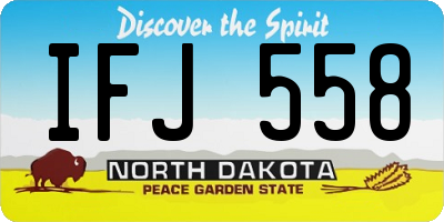 ND license plate IFJ558