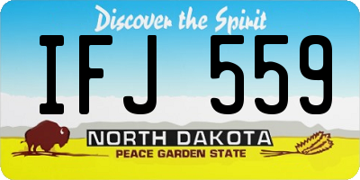 ND license plate IFJ559
