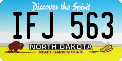 ND license plate IFJ563