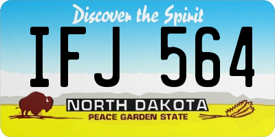 ND license plate IFJ564