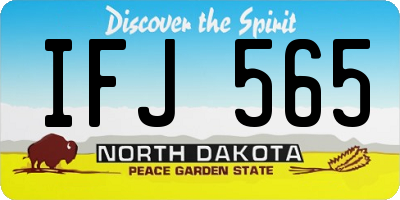 ND license plate IFJ565