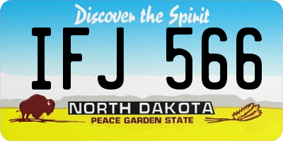 ND license plate IFJ566