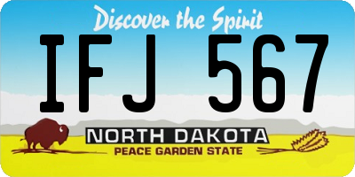 ND license plate IFJ567