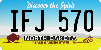 ND license plate IFJ570