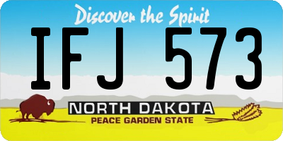 ND license plate IFJ573