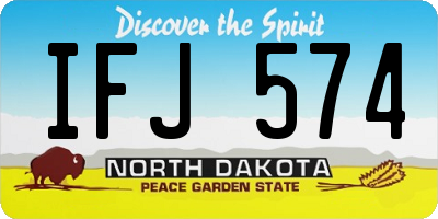 ND license plate IFJ574