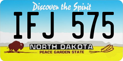 ND license plate IFJ575