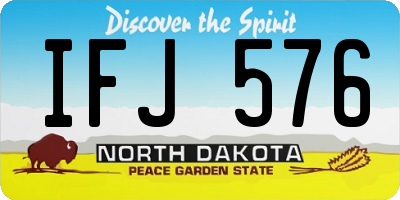 ND license plate IFJ576