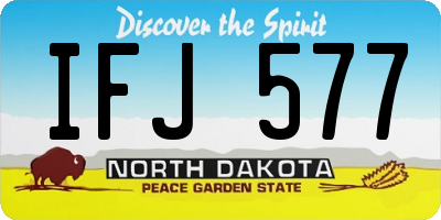 ND license plate IFJ577