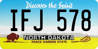 ND license plate IFJ578