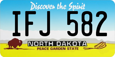 ND license plate IFJ582