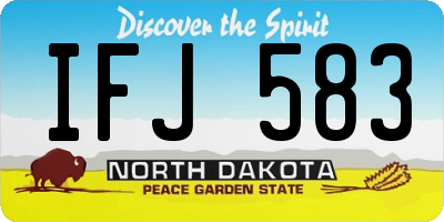 ND license plate IFJ583