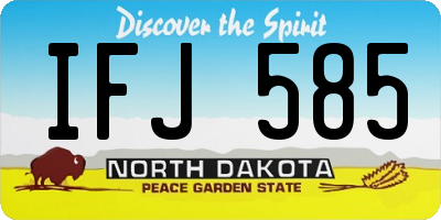 ND license plate IFJ585