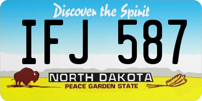 ND license plate IFJ587